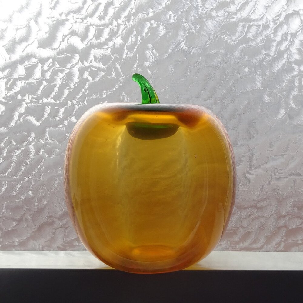 Vintage glass apple or pumpkin